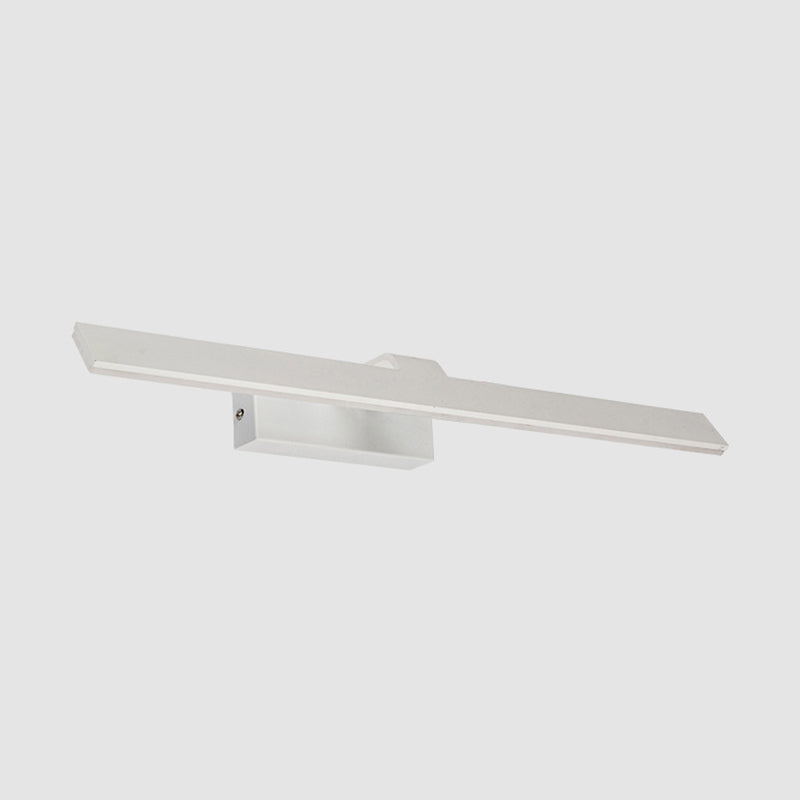 Matte Silver Single Modern Bathroom Vanity Light LED Bath Bar