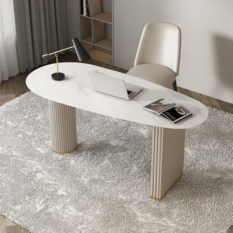 Contemporary Marble Secretary Desk for Office 23.6"W X 29.5"H Desk