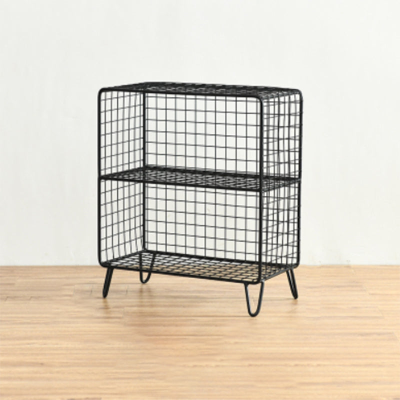 Light Luxury Metal Bookshelf Closed Back Shelf Bookcase with Legs