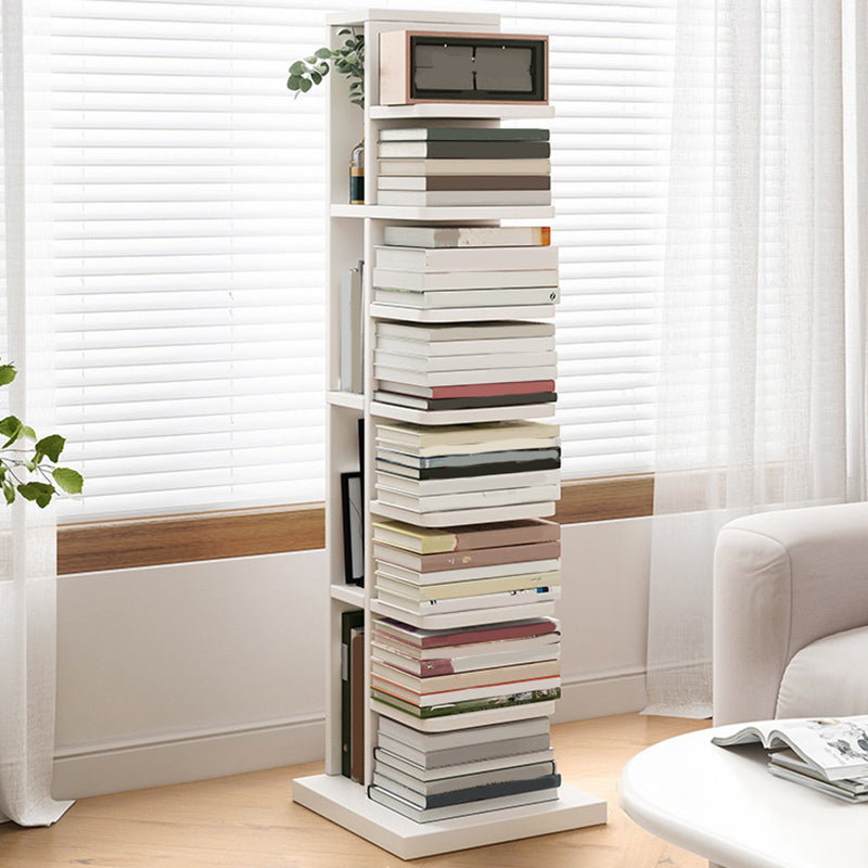 Modern Geometric Book Shelf with Rectangular Shelves Wood Bookcase