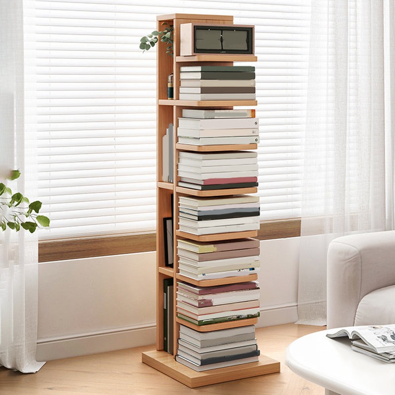 Modern Geometric Book Shelf with Rectangular Shelves Wood Bookcase