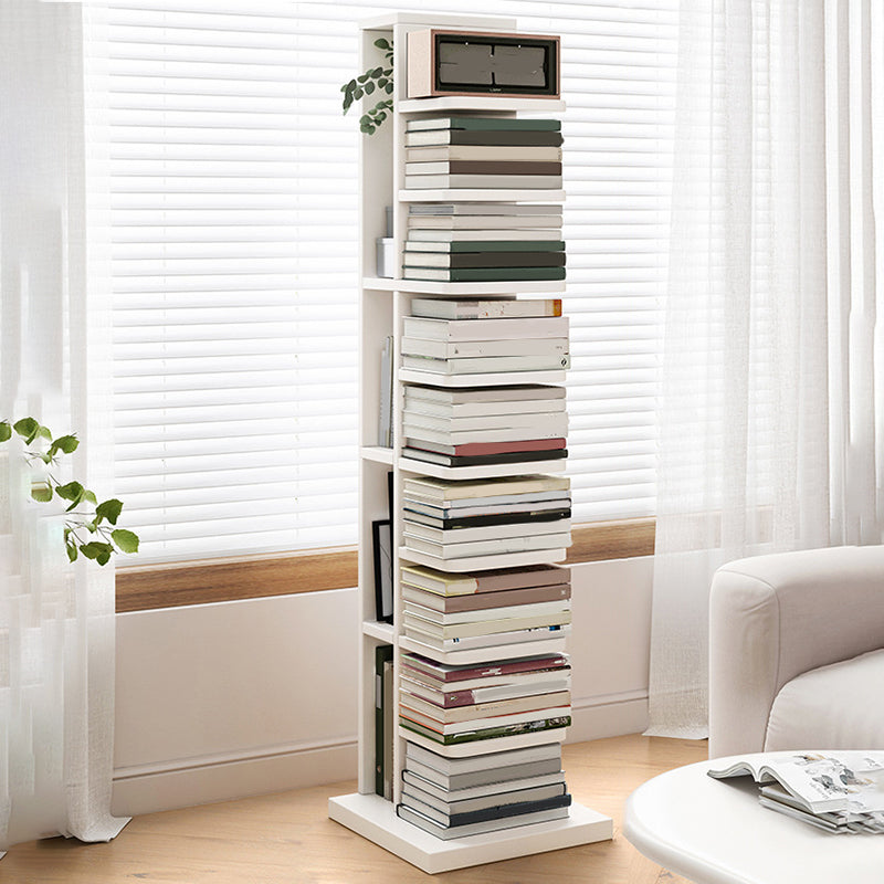 Modern Geometric Book Shelf with Rectangular Shelves Wood Bookcase