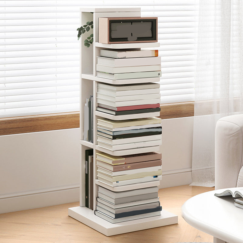 Modern Geometric Book Shelf with Rectangular Shelves Wood Bookcase