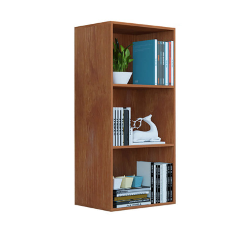 Modern Vertical Closed Back Shelf Bookcase Corner Engineered Wood Book Shelf for Home