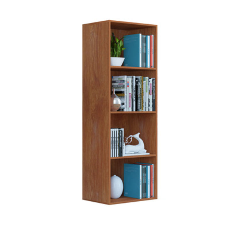 Modern Vertical Closed Back Shelf Bookcase Corner Engineered Wood Book Shelf for Home