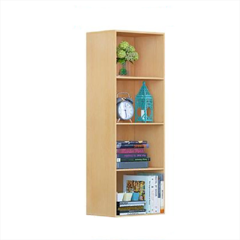 Modern Vertical Closed Back Shelf Bookcase Corner Engineered Wood Book Shelf for Home