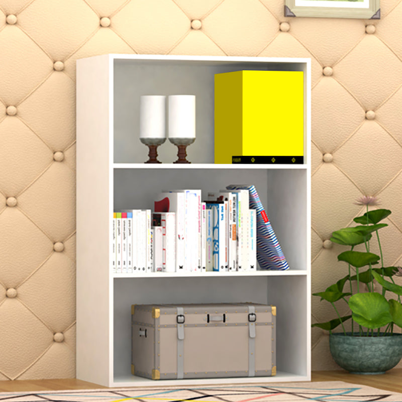 Modern Vertical Closed Back Shelf Bookcase Corner Engineered Wood Book Shelf for Home