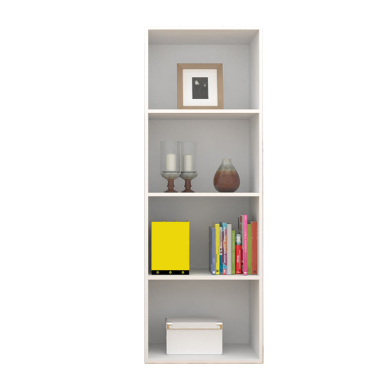 Modern Vertical Closed Back Shelf Bookcase Corner Engineered Wood Book Shelf for Home