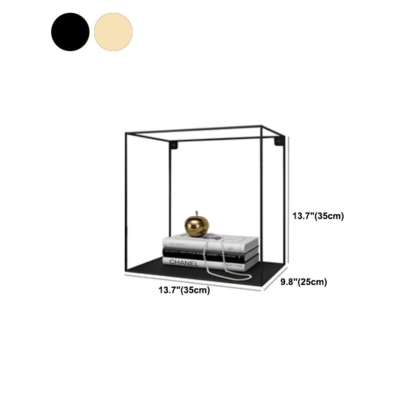 Glam Open Shelf Bookcase Floating Metal Book Shelf for Living Room