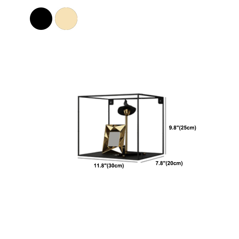 Glam Open Shelf Bookcase Floating Metal Book Shelf for Living Room