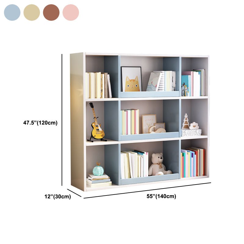 Modern Standard Bookshelf 3 Shelf Wood Closed Back Bookcase 47" H X 12" W
