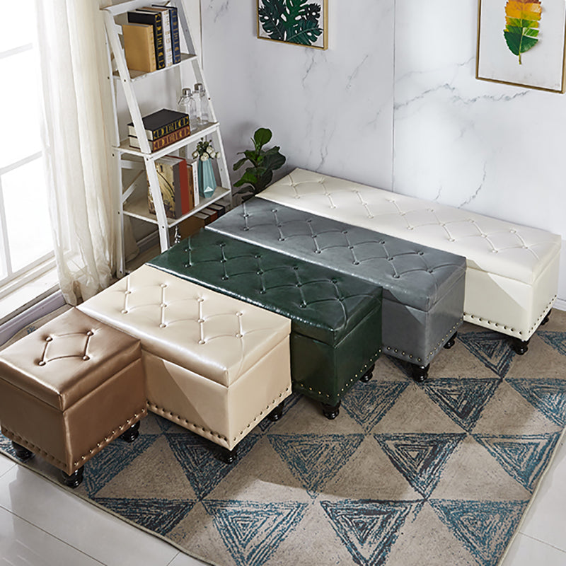 15.7" W Cushioned Bench Upholstered Mid-Century Modern Seating Bench