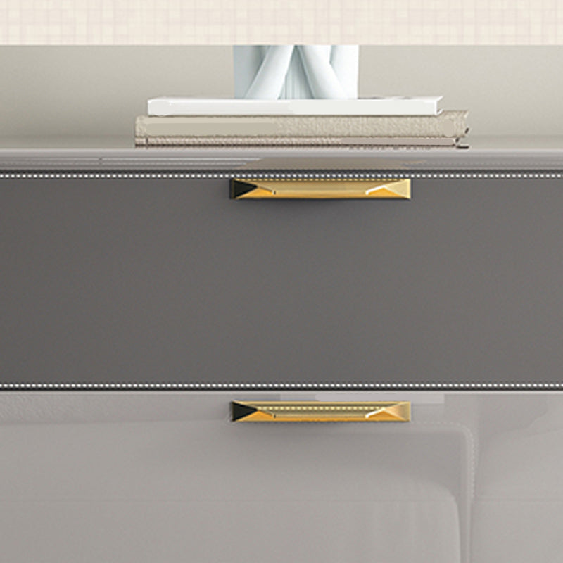 Glam Wooden Storage Chest 16" W Home Chest in Gray with Drawers