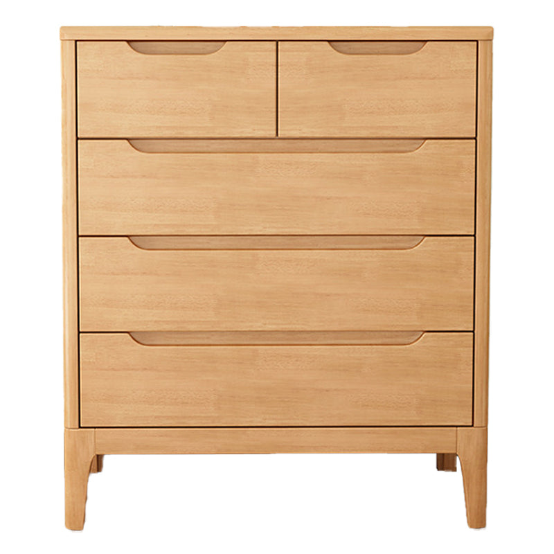 Modern 16" W Storage Chest Rubber Wood Home Chest with Drawers