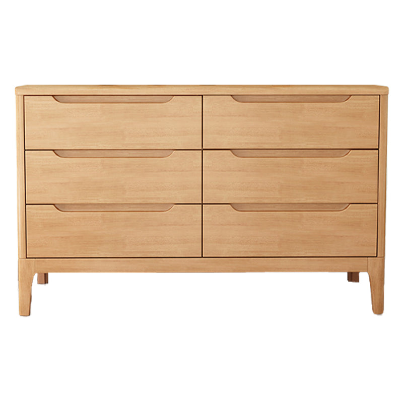 Modern 16" W Storage Chest Rubber Wood Home Chest with Drawers