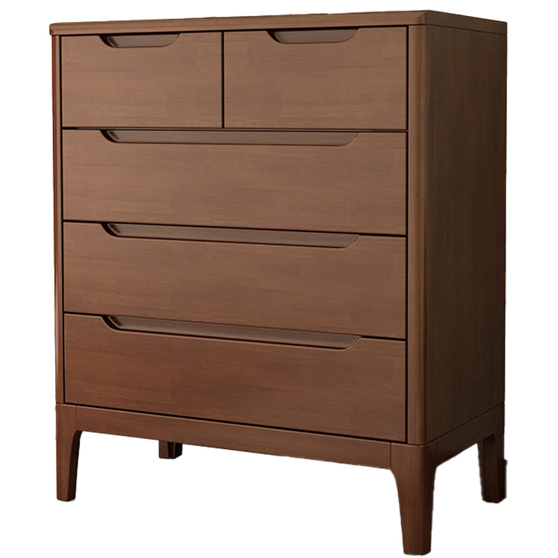 Modern 16" W Storage Chest Rubber Wood Home Chest with Drawers