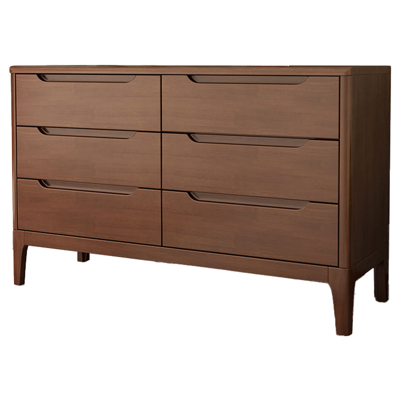 Modern 16" W Storage Chest Rubber Wood Home Chest with Drawers