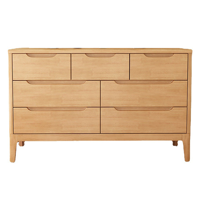 Modern 16" W Storage Chest Rubber Wood Home Chest with Drawers