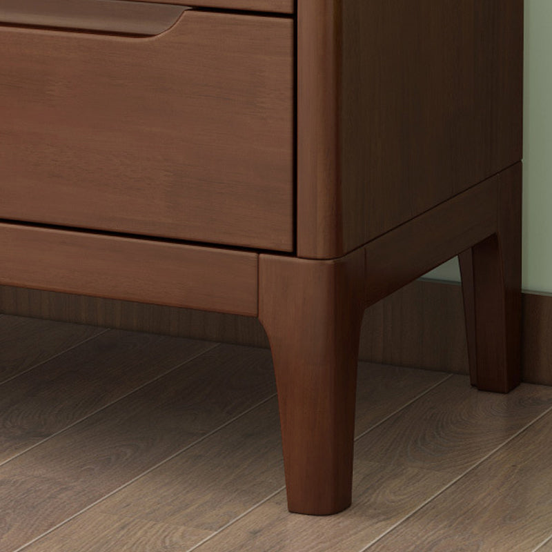 Modern 16" W Storage Chest Rubber Wood Home Chest with Drawers