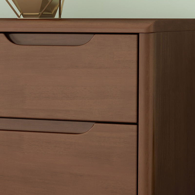 Modern 16" W Storage Chest Rubber Wood Home Chest with Drawers