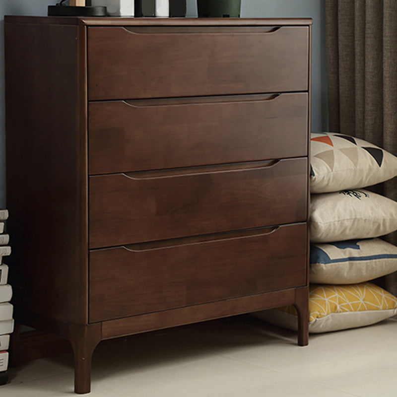 Contemporary Rubber Wood Storage Chest Home Chest with Drawers