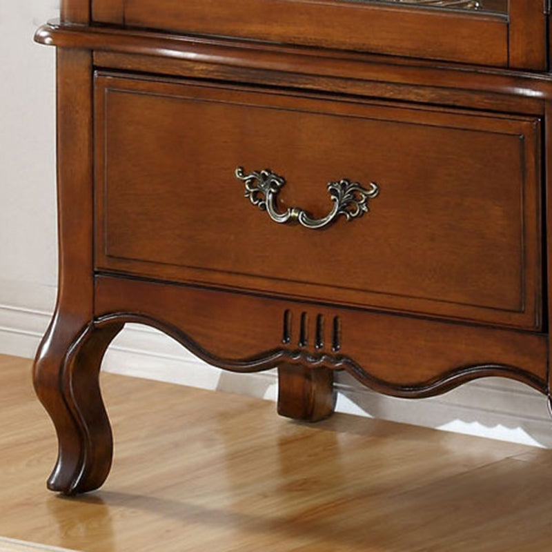 Square Side Cabinet Mid-Century Modern Accent Cabinet with Brown