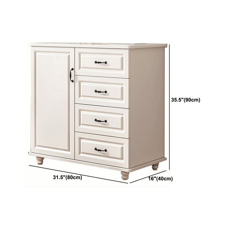 Mid-Century Modern Accent Cabinet Square Storage Cabinet with Drawer