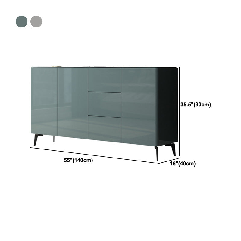 Contemporary Accent Cabinet Square Side Cabinet With Glass Top