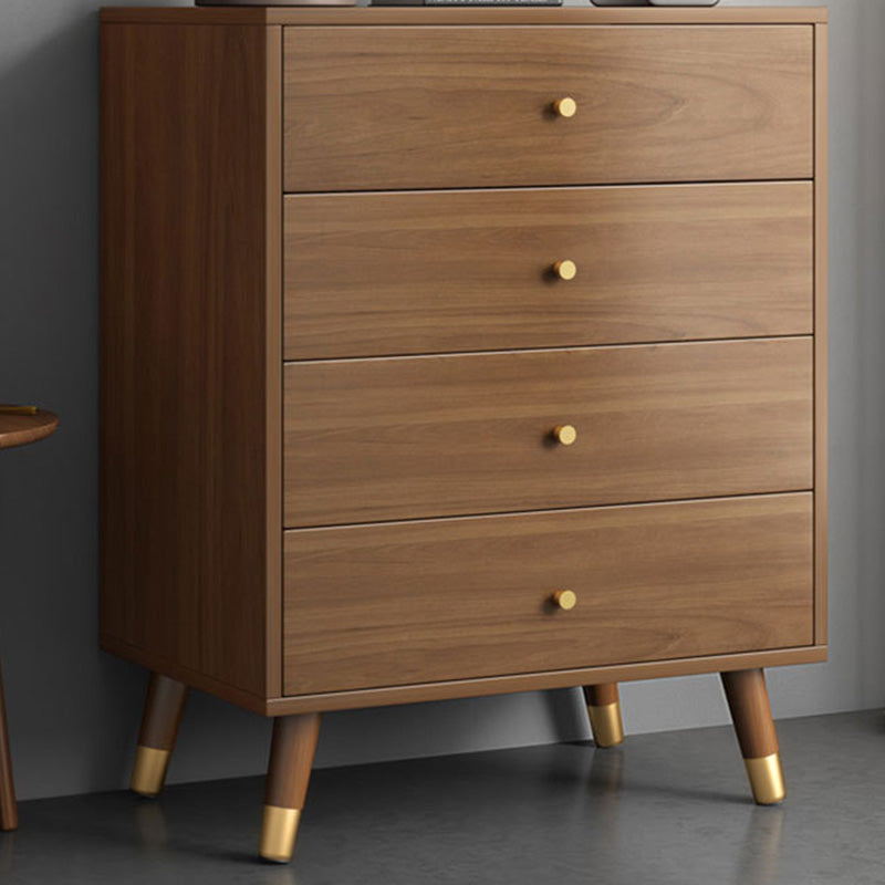 Mid-Century Brown Chest with Drawers and Straight Legs 23.62" Long