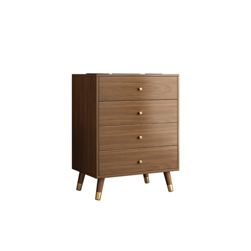 Mid-Century Brown Chest with Drawers and Straight Legs 23.62" Long