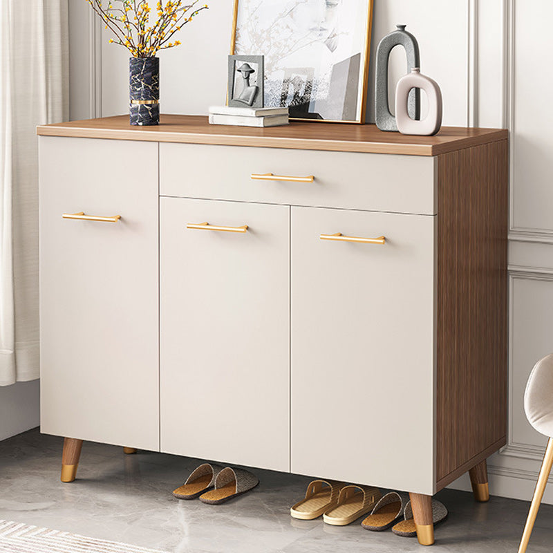 Modern Accent Cabinet with Solid Wood Straight Legs and Doors