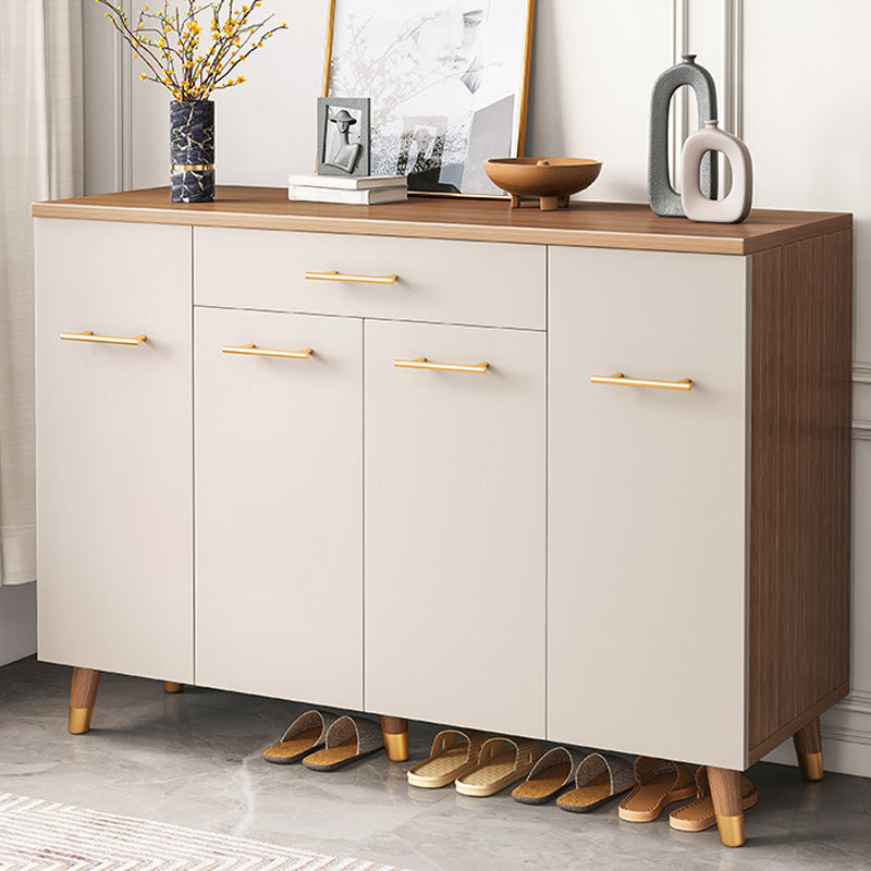 Modern Accent Cabinet with Solid Wood Straight Legs and Doors