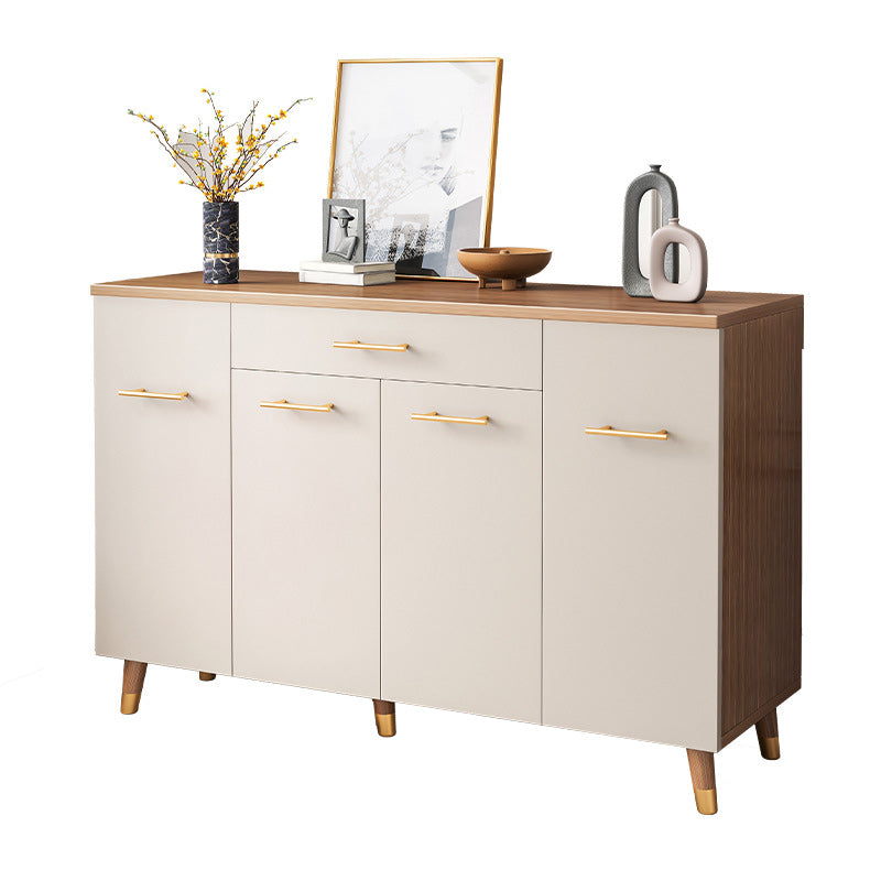 Modern Accent Cabinet with Solid Wood Straight Legs and Doors