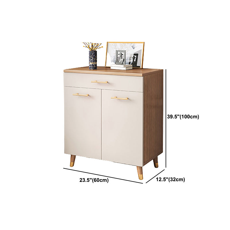 Modern Accent Cabinet with Solid Wood Straight Legs and Doors