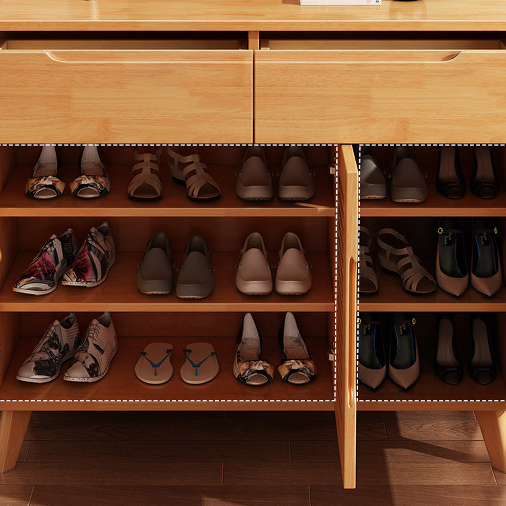 Modern & Contemporary Accent Cabinet Solid Wood Cabinet with Shelves