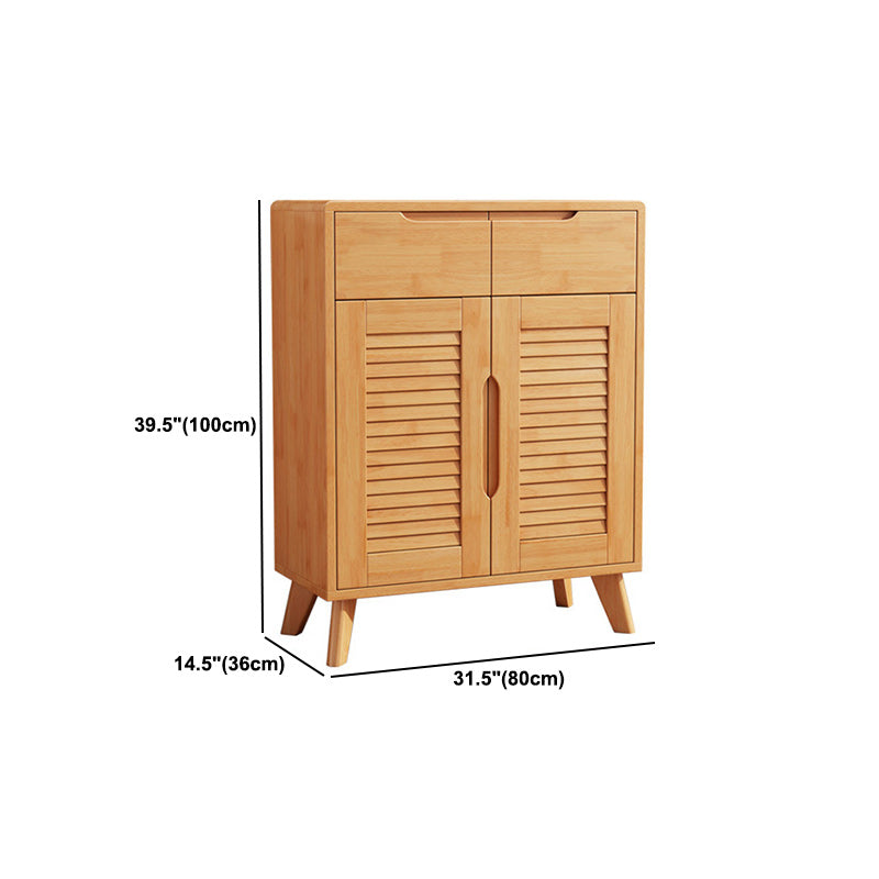 Modern & Contemporary Accent Cabinet Solid Wood Cabinet with Shelves