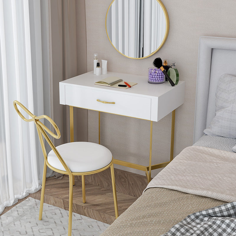 15.74" Wide Makeup Counter with Mirror Vanity Tables with Storage Drawers