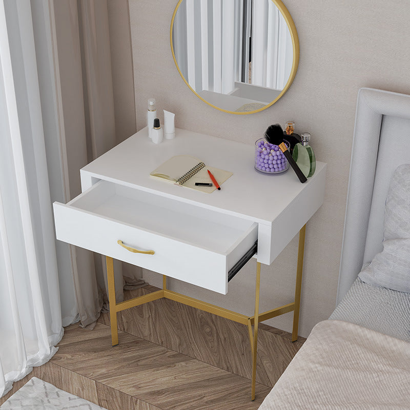 15.74" Wide Makeup Counter with Mirror Vanity Tables with Storage Drawers