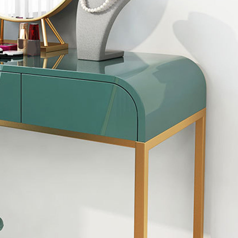 15.74" Wide Makeup Counter Lacquer Glam Vanity Tables with 3 Storage Drawers