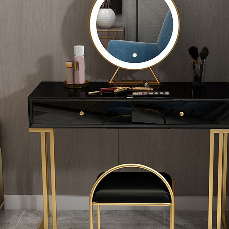 Glam Makeup Counter 18.11" Wide Vanity Tables with 2 Storage Drawers