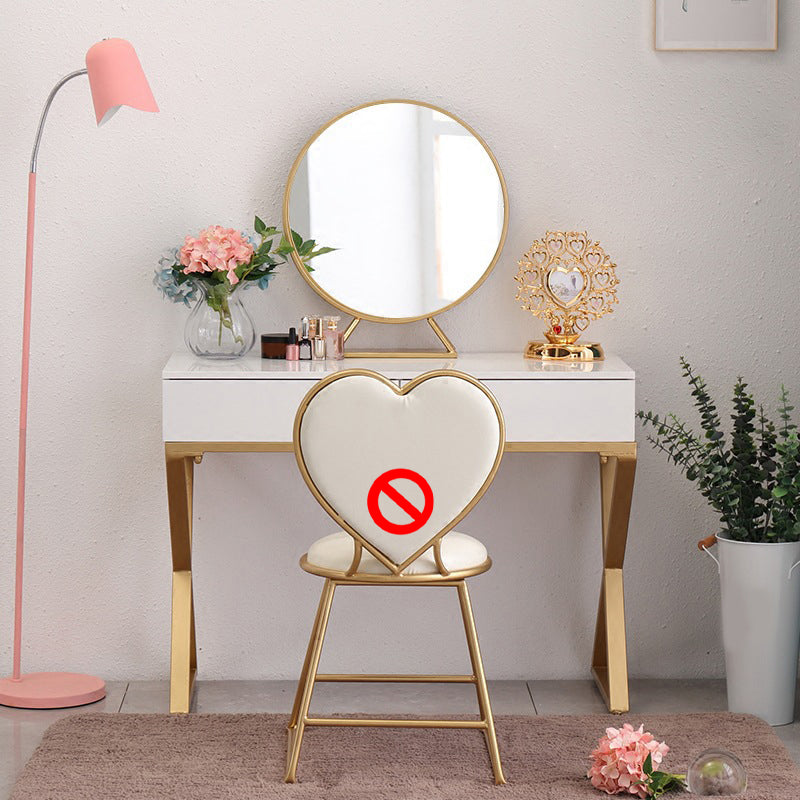 Bright White Makeup Counter 15.74" Wide Vanity Tables with 2 Storage Drawers