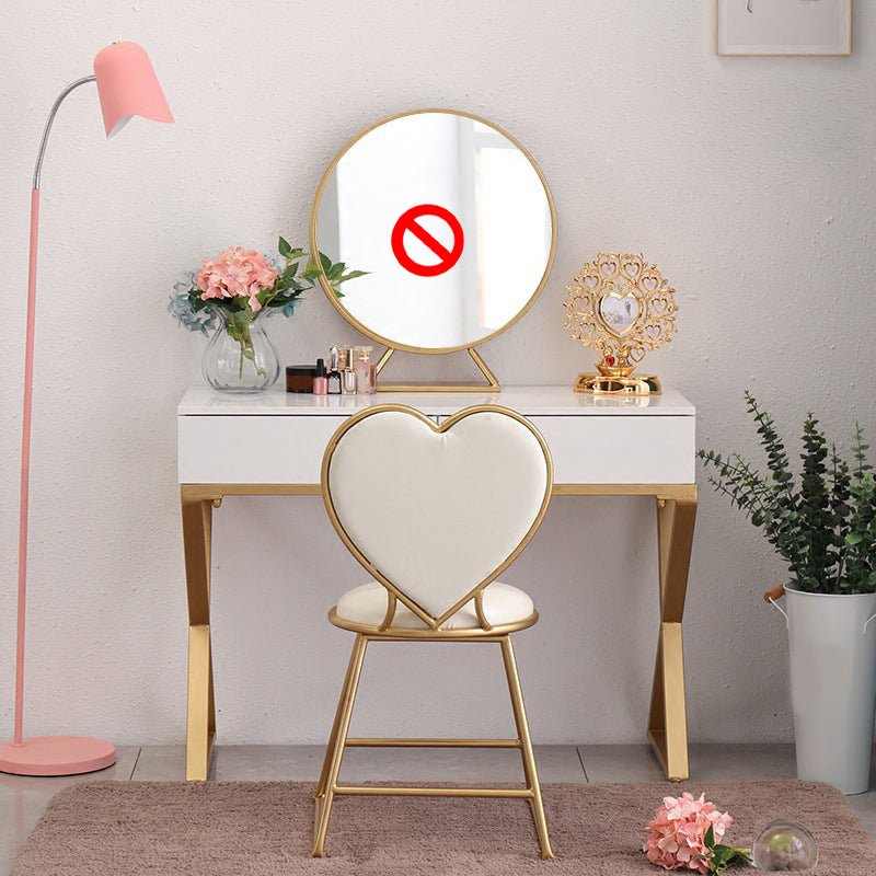 Bright White Makeup Counter 15.74" Wide Vanity Tables with 2 Storage Drawers