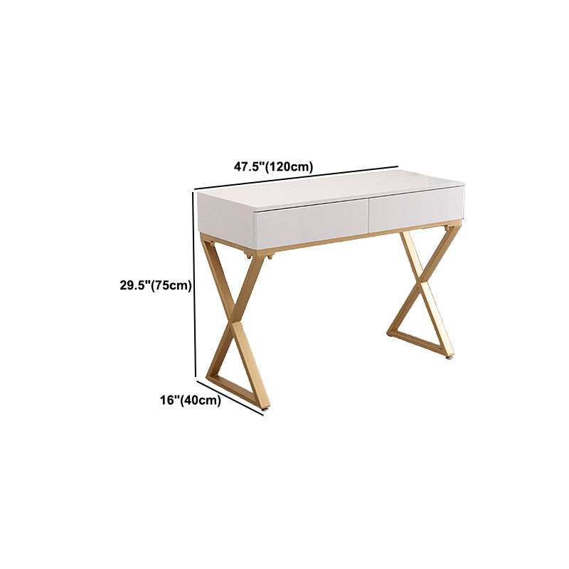 Bright White Makeup Counter 15.74" Wide Vanity Tables with 2 Storage Drawers