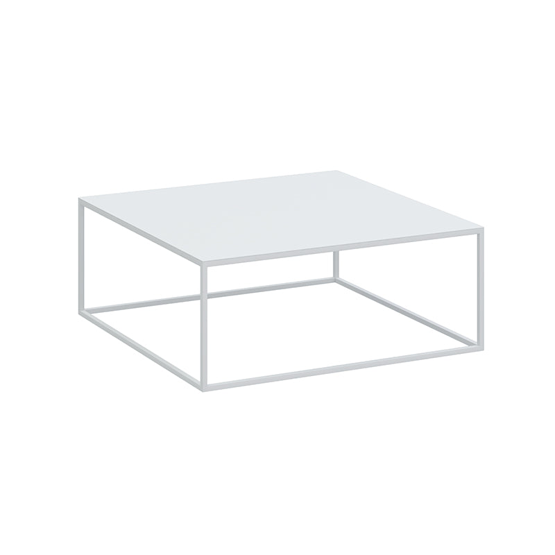 Mid-Century Modern Square Cocktail Table Iron Frame 1 Single Coffee Table - 15.75" H