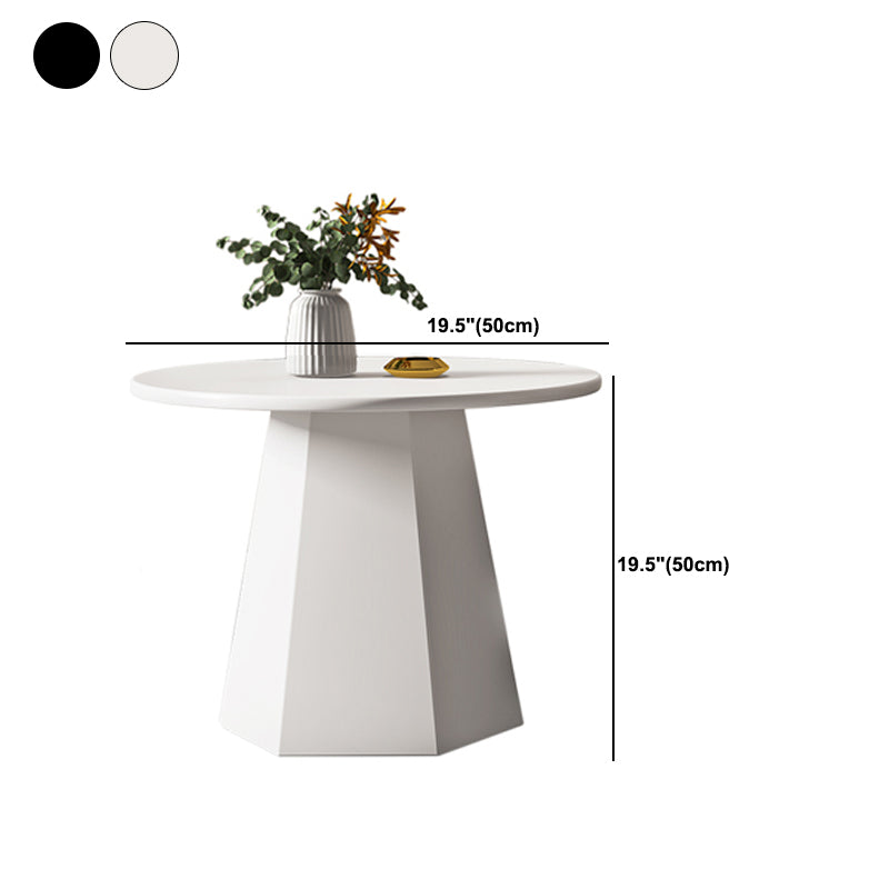 Round Metal Coffee Table Set Pedestal Simple Cocktail Table for Living Room