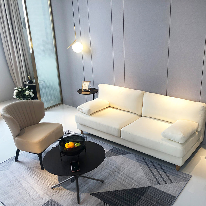 28.3" H Contemporary Linen Pillow Top Arm Loveseat for Apartment