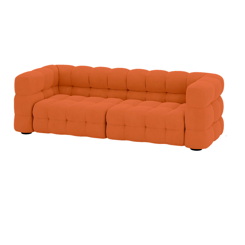 Contemporary 26.77" H Biscuit Back Tuxedo Arm Sofa for Living Room
