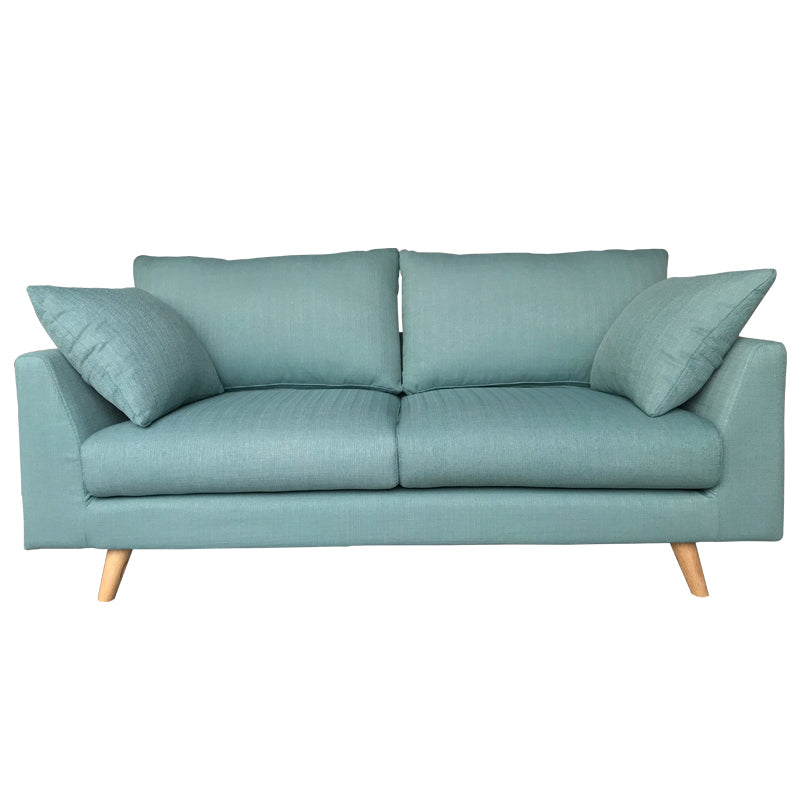 32.3 " H Contemporary Linen Flared Arm Loveseat with Pillows