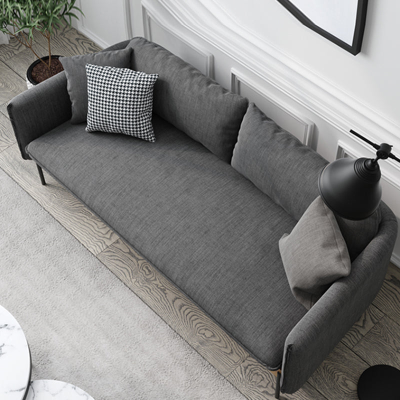 31.5" H Contemporary Solid Color Linen Square Arm Sofa for Living Room