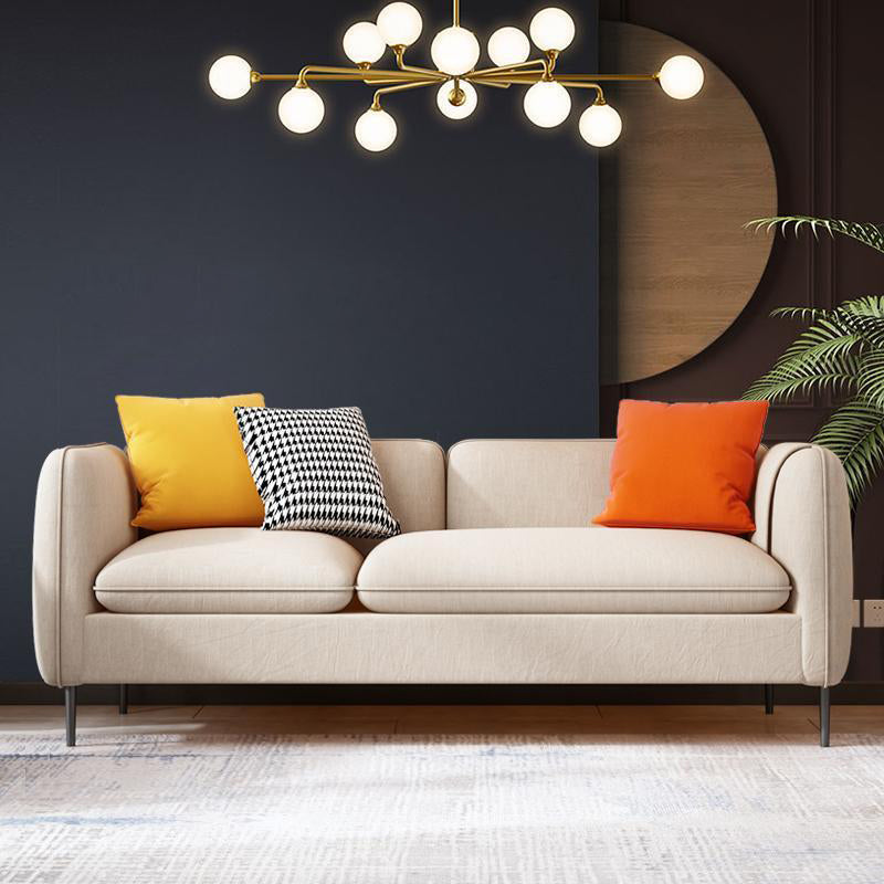 29.92 " H Contemporary 3-seater Cotton Blend Square Arm Sofa